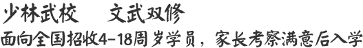 文武雙全 首選少林